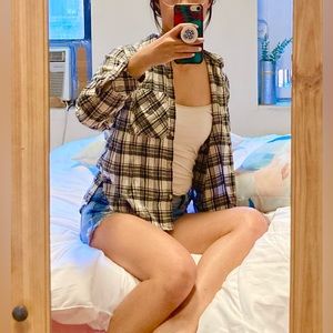 White and black flannel